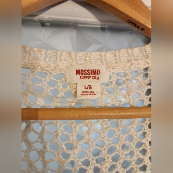 Creamy White Knit boho pattern cardigan sweater - Picture 3 of 4